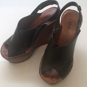 Authentic Chloe Platform Wedges